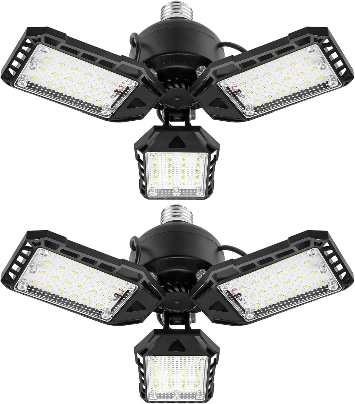 LED Garage Lights Bulb 2 Pack 180W 18000LM 6500K Led Shop Light with 6 plus 1 Deformable Panels Basement Barn Ceiling Lights for E26/E27