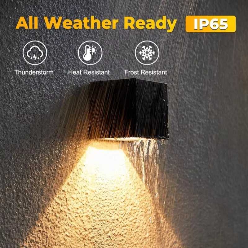 Square Solar Wall Lantern IP65 Garden and Balcony Sensor Light