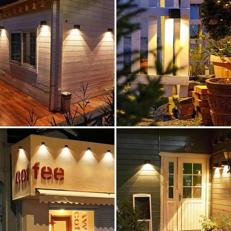 Square Solar Wall Lantern IP65 Garden and Balcony Sensor Light