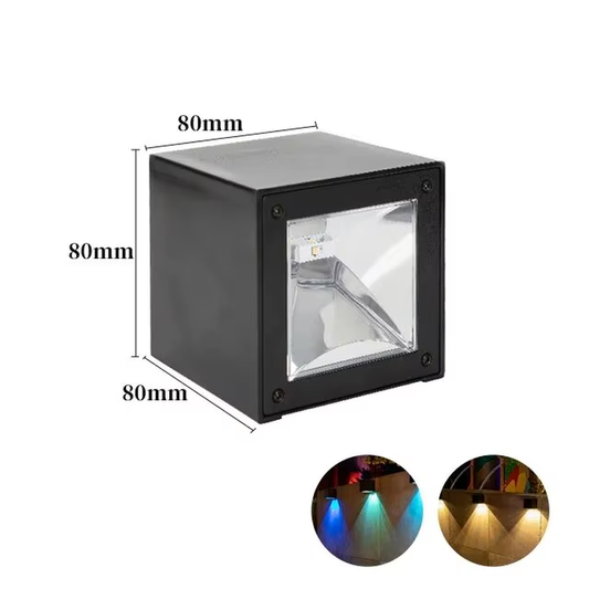 Square Solar Wall Lantern IP65 Garden and Balcony Sensor Light