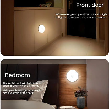 Dual Wireless Magnetic Motion Night Lights — Rechargeable Smart Lamps
