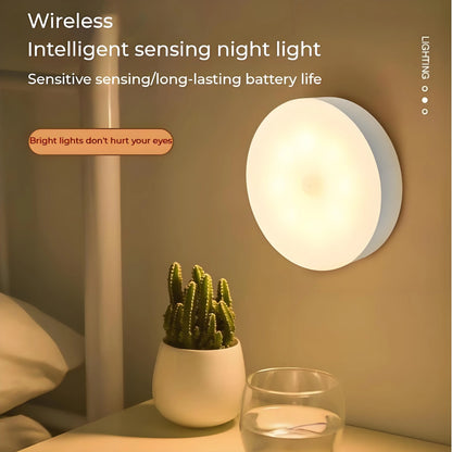 Dual Wireless Magnetic Motion Night Lights — Rechargeable Smart Lamps