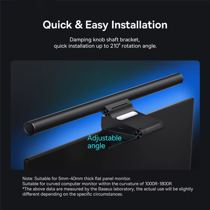 Screen‑Mounted USB Desk Light Minimalist Monitor Task Lamp