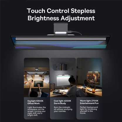 Screen‑Mounted USB Desk Light Minimalist Monitor Task Lamp
