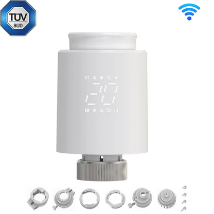 Smart TRV Radiator Valve Zigbee/WiFi Voice-Controlled Temperature Actuator