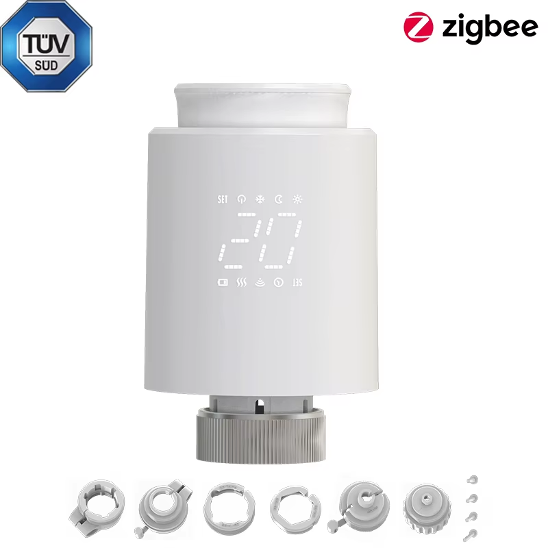 Smart TRV Radiator Valve Zigbee/WiFi Voice-Controlled Temperature Actuator