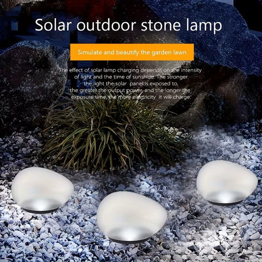 Solar Stone Lights Outdoor, Waterproof Solar Powered Rock Light,Outdoor Landscaping Spotlights Outdoor Solar Garden Lights