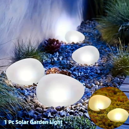 Solar Stone Lights Outdoor, Waterproof Solar Powered Rock Light,Outdoor Landscaping Spotlights Outdoor Solar Garden Lights