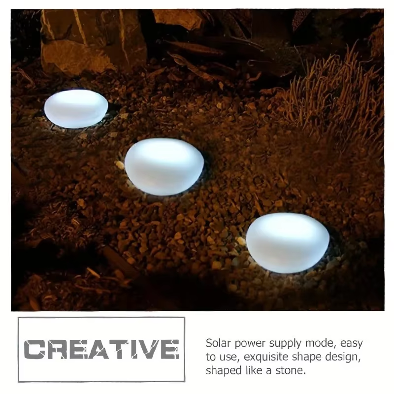 Solar Stone Lights Outdoor, Waterproof Solar Powered Rock Light,Outdoor Landscaping Spotlights Outdoor Solar Garden Lights