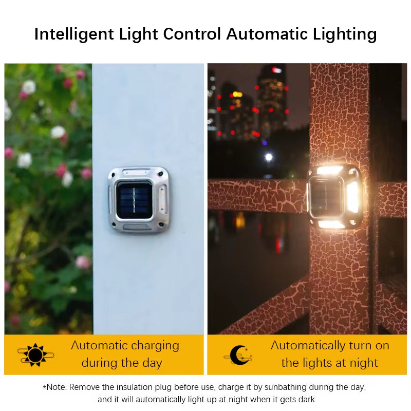 8LED Solar Driveway Light Outdoor Garden Ground Lights Waterproof LED Solar Wall Lamp Camping for Step Stair Pathway Walkway Dec
