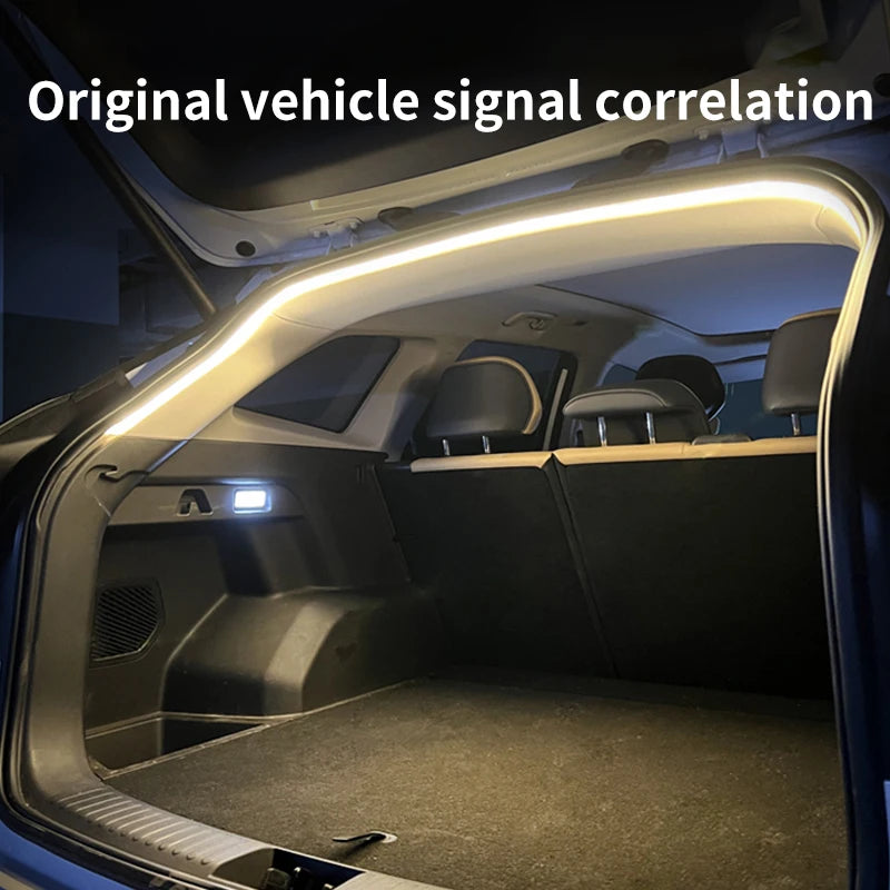 Car High Brightness Trunk Lighting Ambient Light Interior Decoration LED Wiring Free Automatic Sensing Tailgate Light Strip