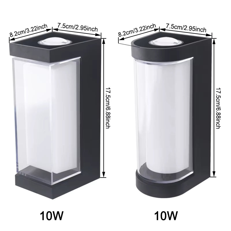 Modern LED Waterproof up down Wall Lamp Outdoor and Indoor Wall Light Courtyard Porch Corridor Bedroom Wall Sconce AC85-265