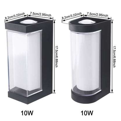 Modern LED Waterproof up down Wall Lamp Outdoor and Indoor Wall Light Courtyard Porch Corridor Bedroom Wall Sconce AC85-265