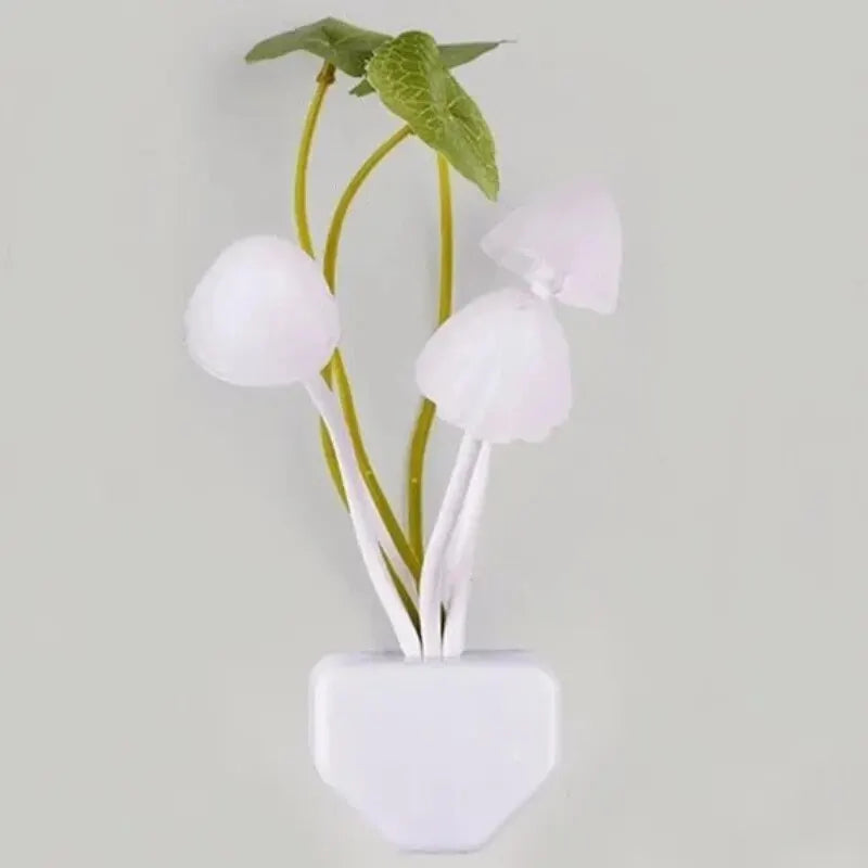 Automatic Sensor Colorful Mushroom Night Light — Plug‑In LED Lamp