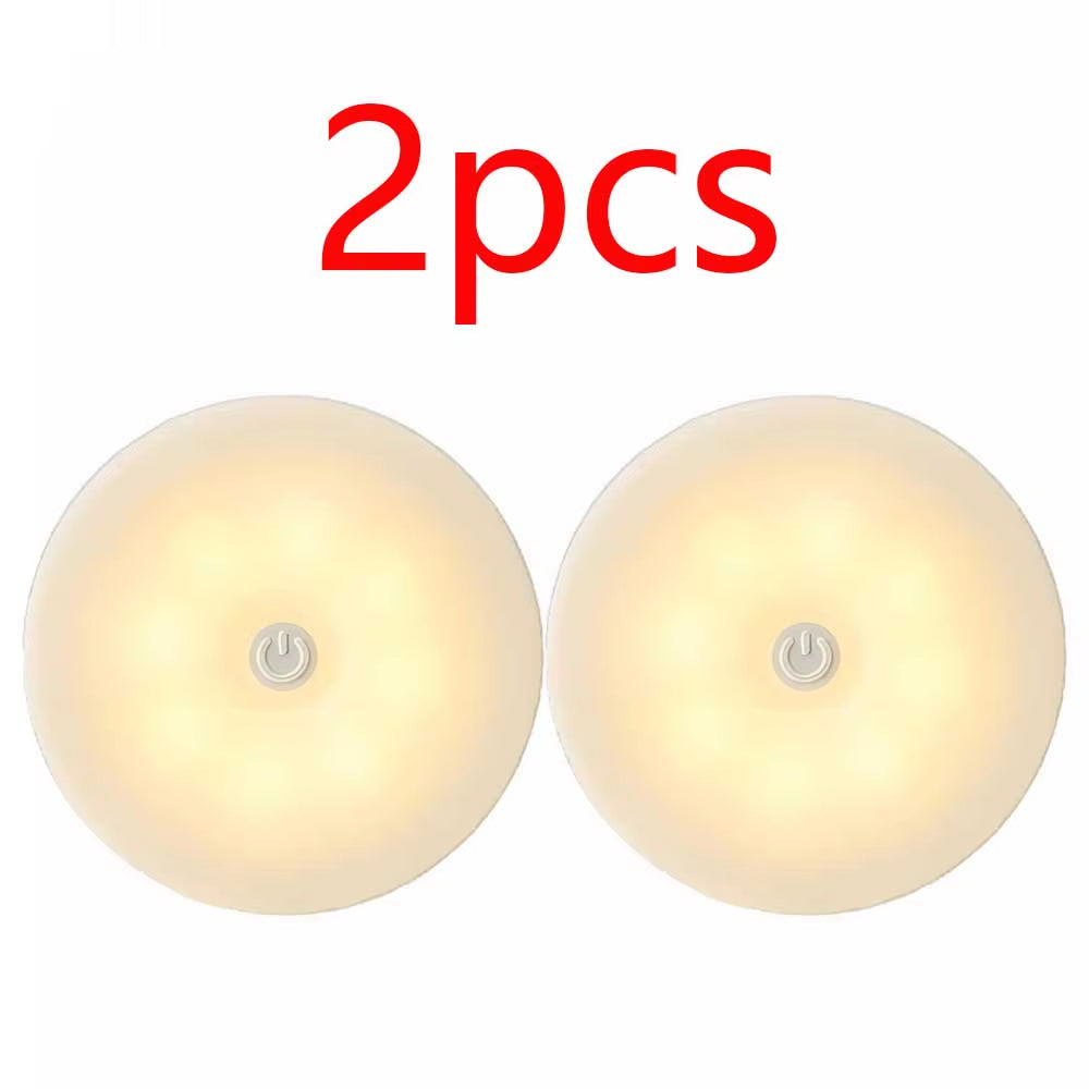 Dual Wireless Magnetic Motion Night Lights — Rechargeable Smart Lamps