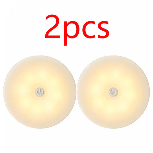 Dual Wireless Magnetic Motion Night Lights — Rechargeable Smart Lamps
