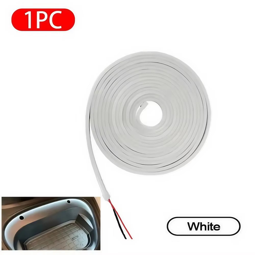 Flexible LED Ambient Light Strip 5M DC12V for Tesla Model Y 3 S after Trunk Frunk Silicone Interior Car Decorative Lamp DIY Lamp
