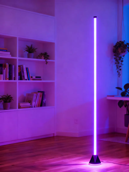 Smart RGB LED Corner Floor Lamp 160CM Bright Standing Lamp for Living Room with APP and Remote,Modern Floor Lamp with Music Sync