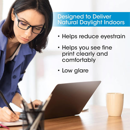 LED Soft Touch Desk Lamp - 3 Brightness Settings with Energy Efficient Natural Daylight Leds - Adjustable Flexible Neck & Touch Controls for Tabletops, Home Office, Computer Desk, & Dorms