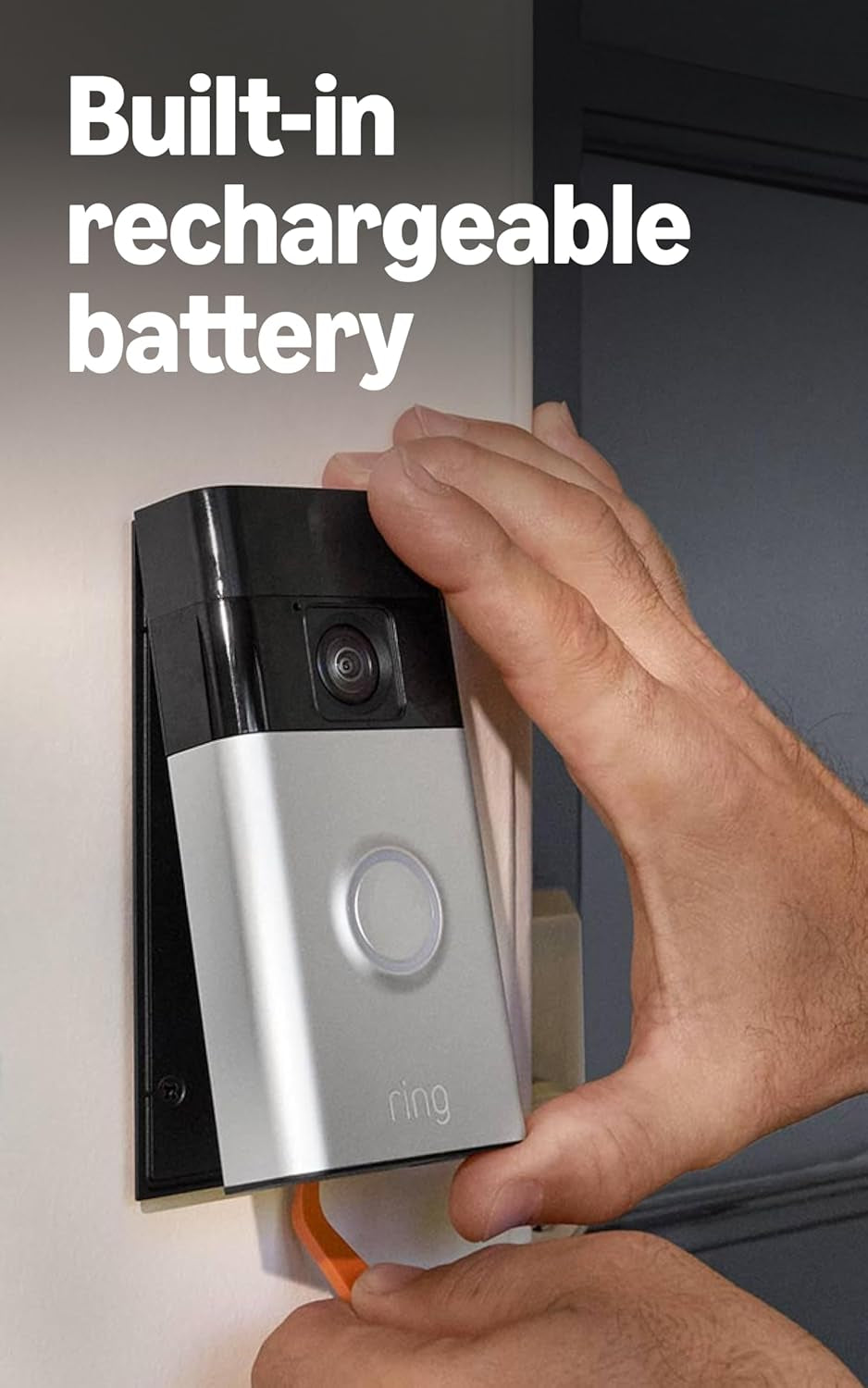 Battery Doorbell (Newest Model), Home or Business Security with Head-To-Toe Video, Live View with Two-Way Talk, and Motion Detection & Alerts, Satin Nickel