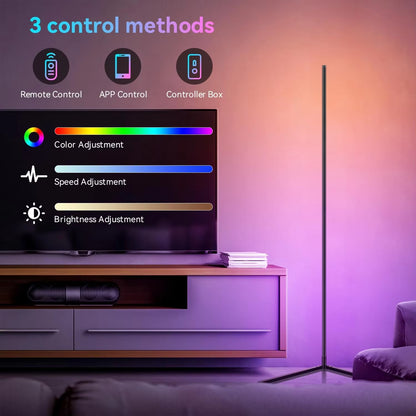 Smart RGB Corner Floor Lamp — App‑Controlled 160‑cm Ambient Light