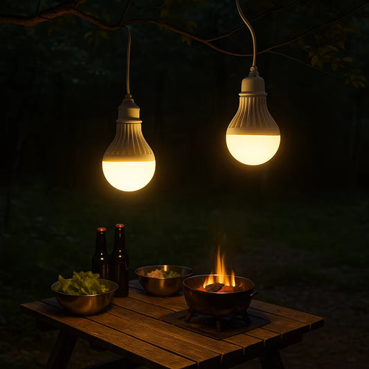 Rechargeable Portable LED Camping Lantern — Three‑Color Emergency Light
