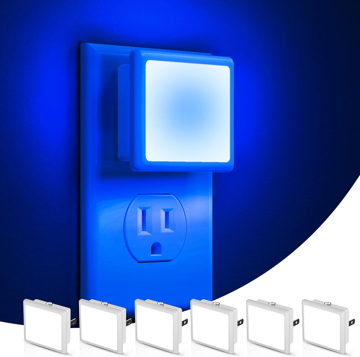 Night Light,Night Lights Plug into Wall, [6-Pack] Plug in Night Light, Dusk-To-Dawn Sensor, 3000K Soft White 0.3W Bright Nightlight Auto-On/Off for Adults Kids Bedroom Bathroom Hallway