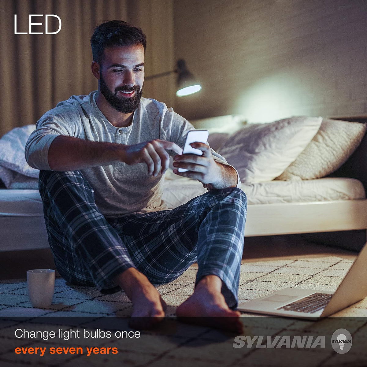 Sylvania ECO LED A19 Light Bulb, 60W Equivalent, Efficient 9W, 7 Year, 750 Lumens, Non-Dimmable, Frosted, 5000K, Daylight - 8 Pack (40883)
