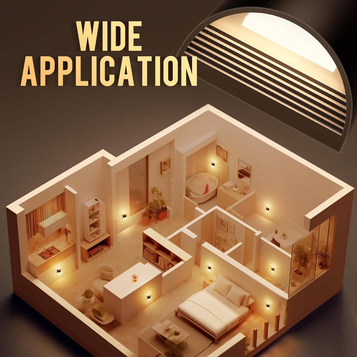 LED Night Light[2 Pack], Night Lights Plug into Wall, 3 Level Brightness Adjustable Plug in Night Light, Dusk to Dawn Sensor, Nightlights for Adults, Bedroom, Bathroom, Hallway, 3000K