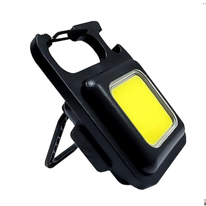 Super Bright Keychain Flashlight Mini COB Portable Work Light USB Rechargeable Outdoor Camping Fishing Pocket Lamps with Magnet
