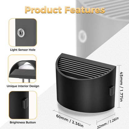 LED Night Light[2 Pack], Night Lights Plug into Wall, 3 Level Brightness Adjustable Plug in Night Light, Dusk to Dawn Sensor, Nightlights for Adults, Bedroom, Bathroom, Hallway, 3000K