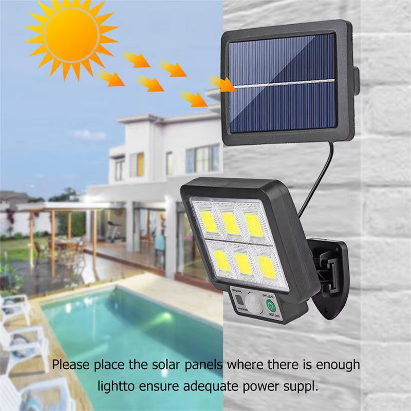 Outdoor Waterproof Emergency Street Garden Security Decor Lamp LED Solar Split Wall Lamp Motion Sensor Sunlight Light 3 Mode