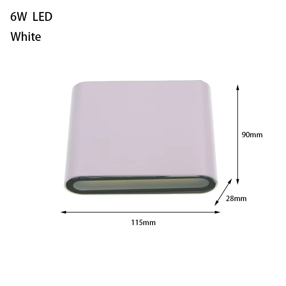 6W 12W 24W LED Outdoor Waterproof Wall Lamp Bedroom Living Room Balcony Wall Light Aluminum Exterior Wall Lamp Sconce Fixtures