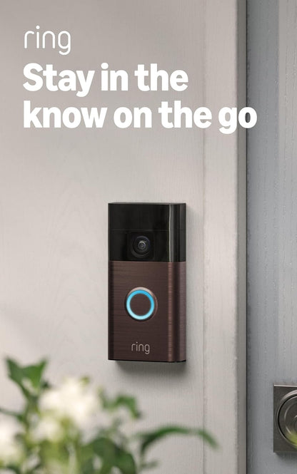 Battery Doorbell (Newest Model), Home or Business Security with Head-To-Toe Video, Live View with Two-Way Talk, and Motion Detection & Alerts, Satin Nickel