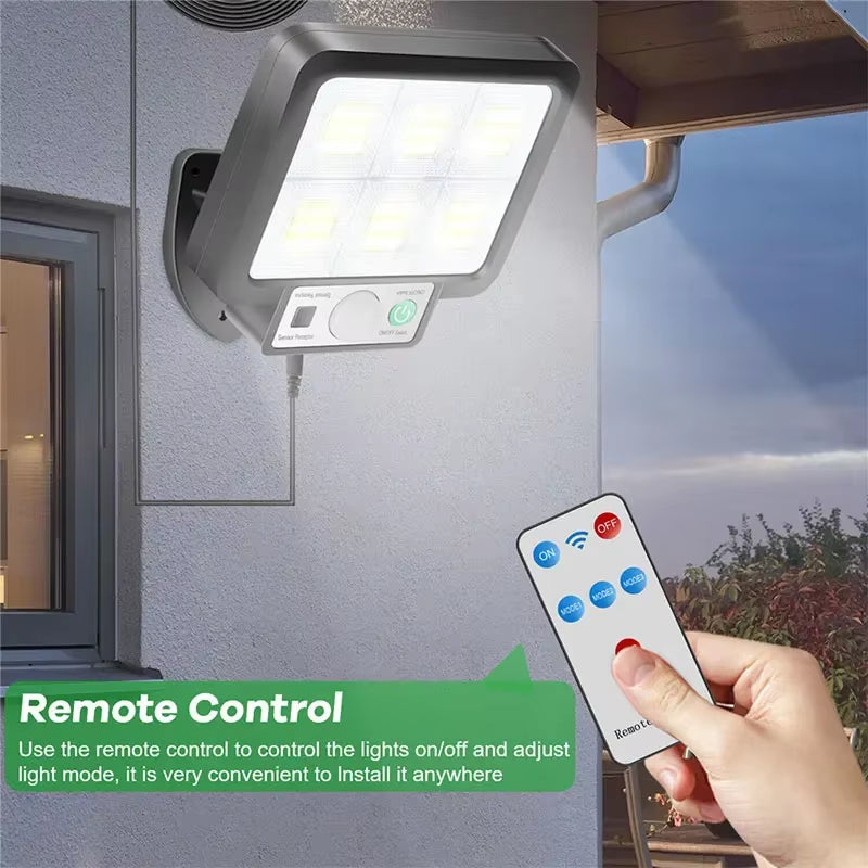 Outdoor Waterproof Emergency Street Garden Security Decor Lamp LED Solar Split Wall Lamp Motion Sensor Sunlight Light 3 Mode