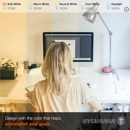 Sylvania ECO LED A19 Light Bulb, 60W Equivalent, Efficient 9W, 7 Year, 750 Lumens, Non-Dimmable, Frosted, 5000K, Daylight - 8 Pack (40883)