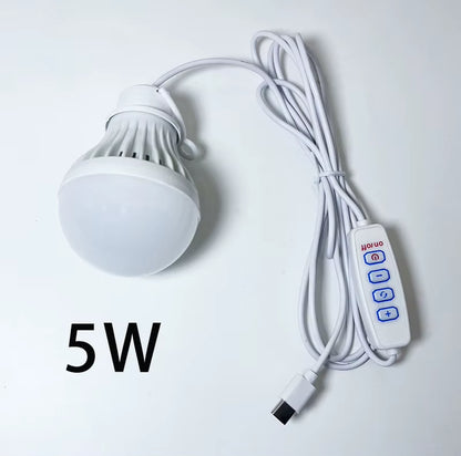 Rechargeable Portable LED Camping Lantern — Three‑Color Emergency Light