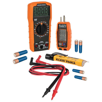 80101 Circuit Breaker Finder Kit, GFCI Outlet and Receptacle Tester Kit, Multimeter, NCVT, Outlet Tester, Leads, 4-Piece