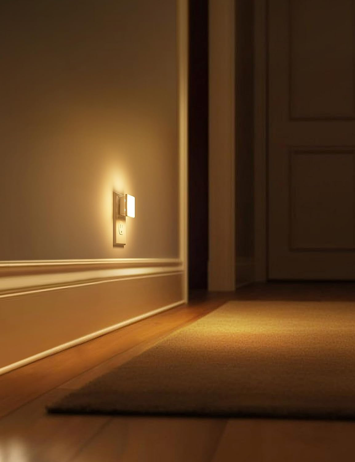 Night Light,Night Lights Plug into Wall, [6-Pack] Plug in Night Light, Dusk-To-Dawn Sensor, 3000K Soft White 0.3W Bright Nightlight Auto-On/Off for Adults Kids Bedroom Bathroom Hallway